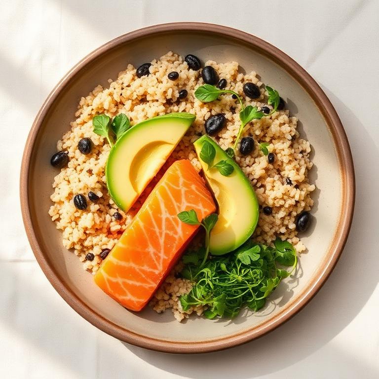 Quinoa com salmão